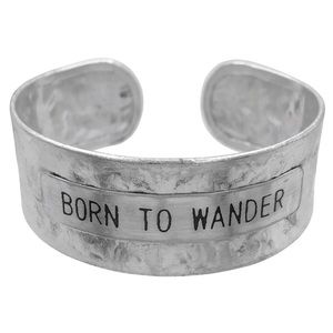 🌼3/$30🌼 BORN TO WANDER Hammered Cuff Brace…